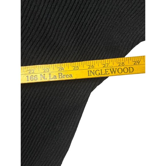 Devotion By Cyrus Women's Black Sweater L -Dolman Sleeves  V-neck Ribbed Goth - Picture 7 of 16